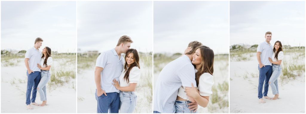 Rosemary Beach engagement photo session taken at Camp Helen State Park