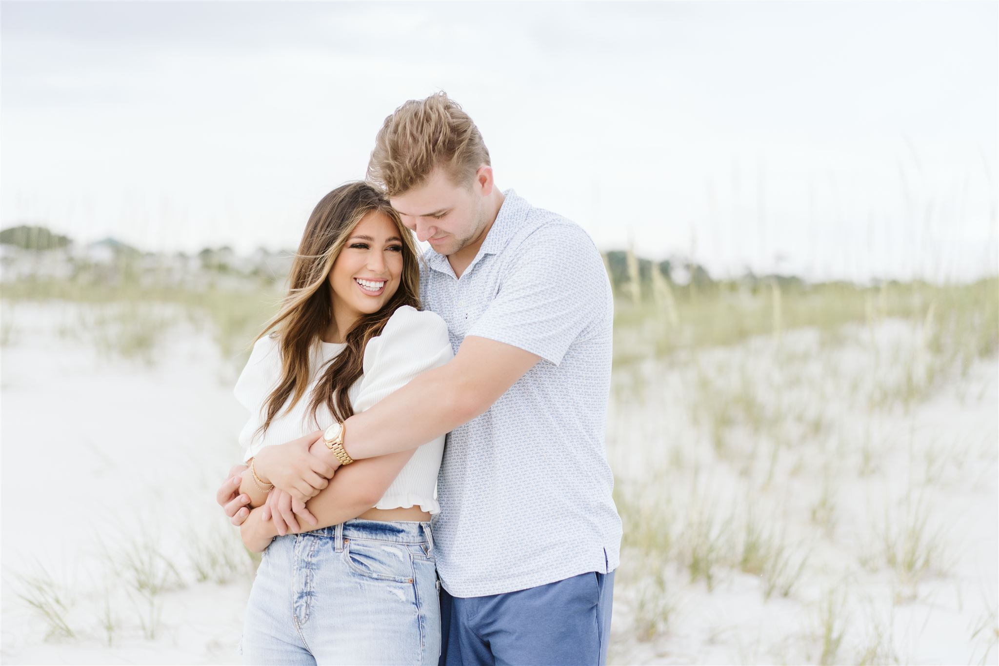 Rosemary Beach engagement session taken at Camp Helen State Park
